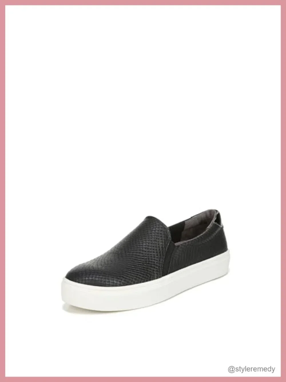 Faux Leather Slip-On Fashion Sneakers with Twin Gore Panels - Lightweight